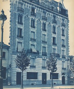 Rekkehusfasade, ca. 1900. av Unbekannt