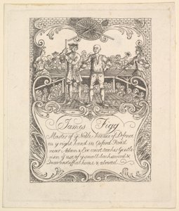 Byttekort for James Figg, 1790-tallet. av Unbekannt