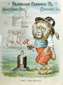 Handelskort for Fairbank Canning Company, Chicago, Illinois, c1890 av Unbekannt