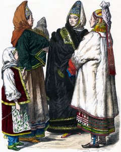 Tradisjonell russisk drakt, c1850 av Unbekannt