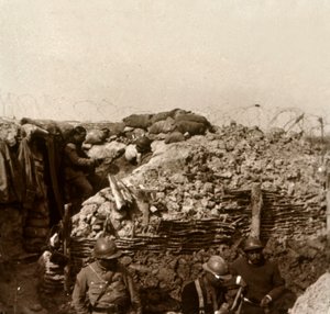 Trenches, Champagne, Nord-Frankrike, c1914-c1918 av Unbekannt