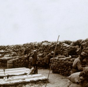 Grøfter ved Mamelon Vert, Nieuwpoort, Flandern, Belgia, c1914-c1918 av Unbekannt