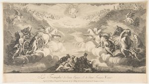 Triumf av Saint Ignatius og Saint Francis Xavier Le Triomphe de Saint Ignace et..., 1600-tallet. av Unbekannt