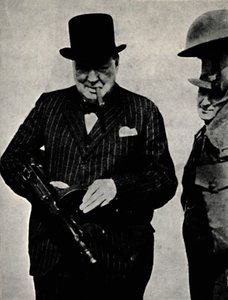 Prøver en Tommy-Gun, 1940, 1945. av Unbekannt