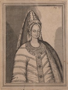Tsarina Irina Godunova 1557-1603, kona til tsar Feodor I av Russland. av Unbekannt