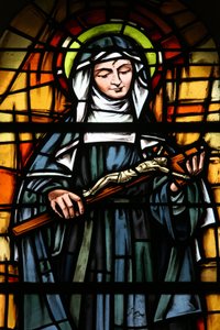Tunis katedral glassmaleri : Santa Rita Tunis Tunisie av Unbekannt