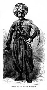 Tyrkisk Bey, fra Bitless, Kurdistan, 1800-tallet av Unbekannt