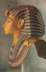 Tutankhamens dødsmaske, 1323 f.Kr., c1910-1935 av Unbekannt