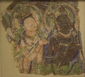 To tilbedende Bodhisattvaer, 4.-6. århundre. av Unbekannt