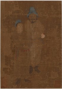 To mannsfigurer, stående, Ming-dynastiet, 1600-tallet. av Unbekannt