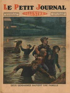 To politimenn redder en familie, 1930. av Unbekannt
