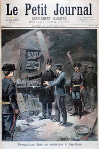 Underjordisk søk etter anarkister, Barcelona, 1894 av Unbekannt