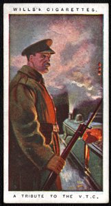 Storbritannia: Et av en serie på tjuefire sigarettkort utgitt i 1917 av Imperial Tobacco Company som en hyllest til krigsinnsatsen til de militære og sivile styrkene av Unbekannt