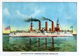 United States Armored Cruiser Brooklyn, c1890-tallet av Unbekannt