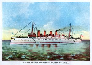 United States Protected Cruiser Columbia, c1890s av Unbekannt
