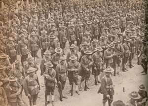 USAs tropper i parade før marsj gjennom London 15. august 1917, da de var av Unbekannt