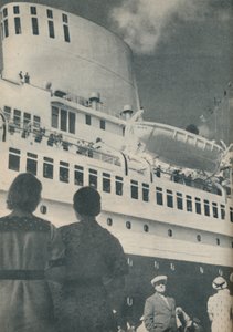 Universell beundring ble gitt til den fine ytelsen til Bremen, 1936 av Unbekannt