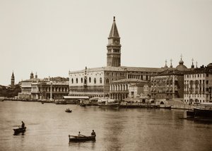 Uten tittel 99, ca. 1890. [Dogepalasset og Canal Grande, Venezia]. av Unbekannt