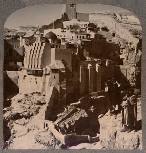 Valley of Mar Saba and Convent, fra Brook Kedron, c1900 av Unbekannt