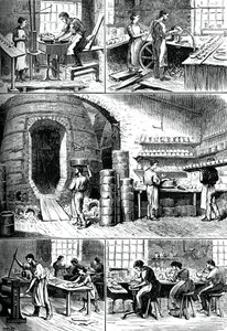Ulike keramikkprosesser, c1880 av Unbekannt