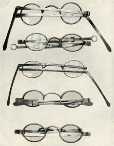 Ulike typer briller ... fra slutten av 1700- og begynnelsen av 1800-tallet, 1934. av Unbekannt