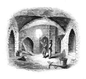 Hvelv under Old House of Lords, 1845 av Unbekannt