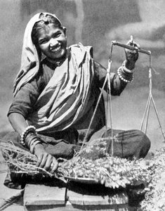 Grønnsakselger, Jaipur, India, 1936 av Unbekannt
