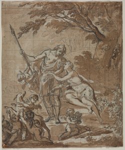 Venus og Adonis, 1713. av Unbekannt