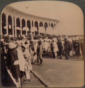 Veterans of the Myttery 1857 inn i amfiteatret ved Durbar, Delhi, India, 1903 av Unbekannt