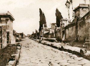 Via delle Tombe, Pompeii, Italia, ca 1900-tallet av Unbekannt