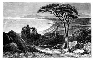 Victoria Castle, med Killiney-Bray Head i det fjerne, Irland, c1888 av Unbekannt