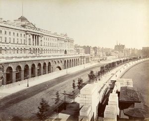 Victoria Embankment, som viser Somerset House, London, 1887 av Unbekannt