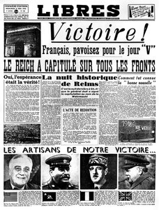 Victory!, forside av Libres avis, 9. mai 1945 av Unbekannt