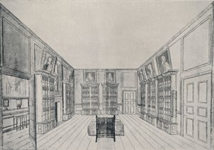 Se ser innover av Samuel Pepys bibliotek i York Building, 1928 av Unbekannt