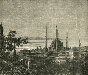 Utsikt i Adrianopel - Selim II-moskeen, 1890. av Unbekannt