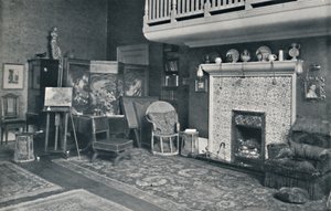 Utsikt i studioet til Sir E. A. Waterlow, R.A., sent på 1800- og begynnelsen av 1900-tallet. av Unbekannt