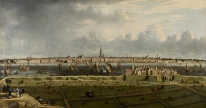 Utsikt over Antwerpen fra Vlaams Hoofd, 1658. av Unbekannt