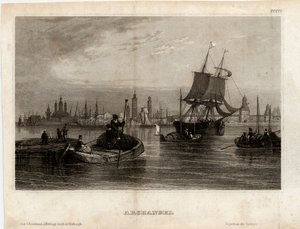 Utsikt over Arkhangelsk, 1833 av Unbekannt
