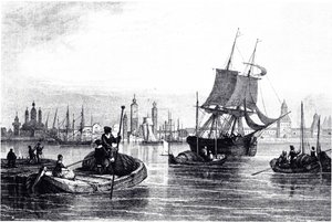 Utsikt over Arkhangelsk, 1835 av Unbekannt