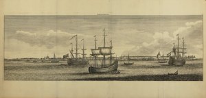 Utsikt over Arkhangelsk, ca 1770 av Unbekannt