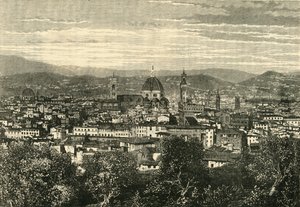 Utsikt over Firenze fra Belvedere, 1890. av Unbekannt