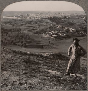 Utsikt over Jerusalem fra Mount Scopus, ca 1900 av Unbekannt