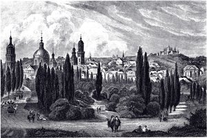 Utsikt over Lemberg, ca 1845 av Unbekannt