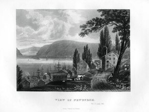 Utsikt over Newburgh, New York State, 1855 av Unbekannt