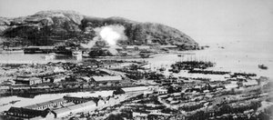 Utsikt over Port Arthur, Manchuria, 1904. av Unbekannt