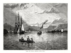 Utsikt over Punta Arenas, Costa Rica, 1877 av Unbekannt