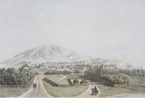 Utsikt over Pyatigorsk, midten av det 19. århundre av Unbekannt