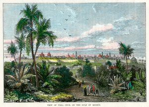 Utsikt over Vera Cruz, ved Mexicogulfen, Mexico, c1880 av Unbekannt