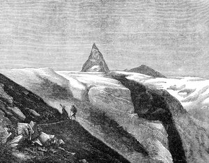 Utsikt over Matterhorn, slutten av 1800-tallet av Unbekannt