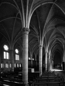 Utsikt over det gamle cistercienserklosteret Notre Dame d'Ourscamp. 1129 Chiry Ourscamp (Chiry-Ourscamp) (Oise) av Unbekannt